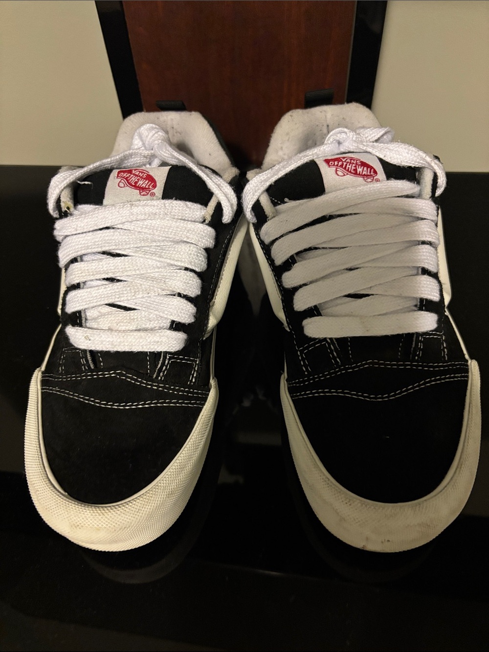 Vans Black & White Low-Top Skate Sneakers